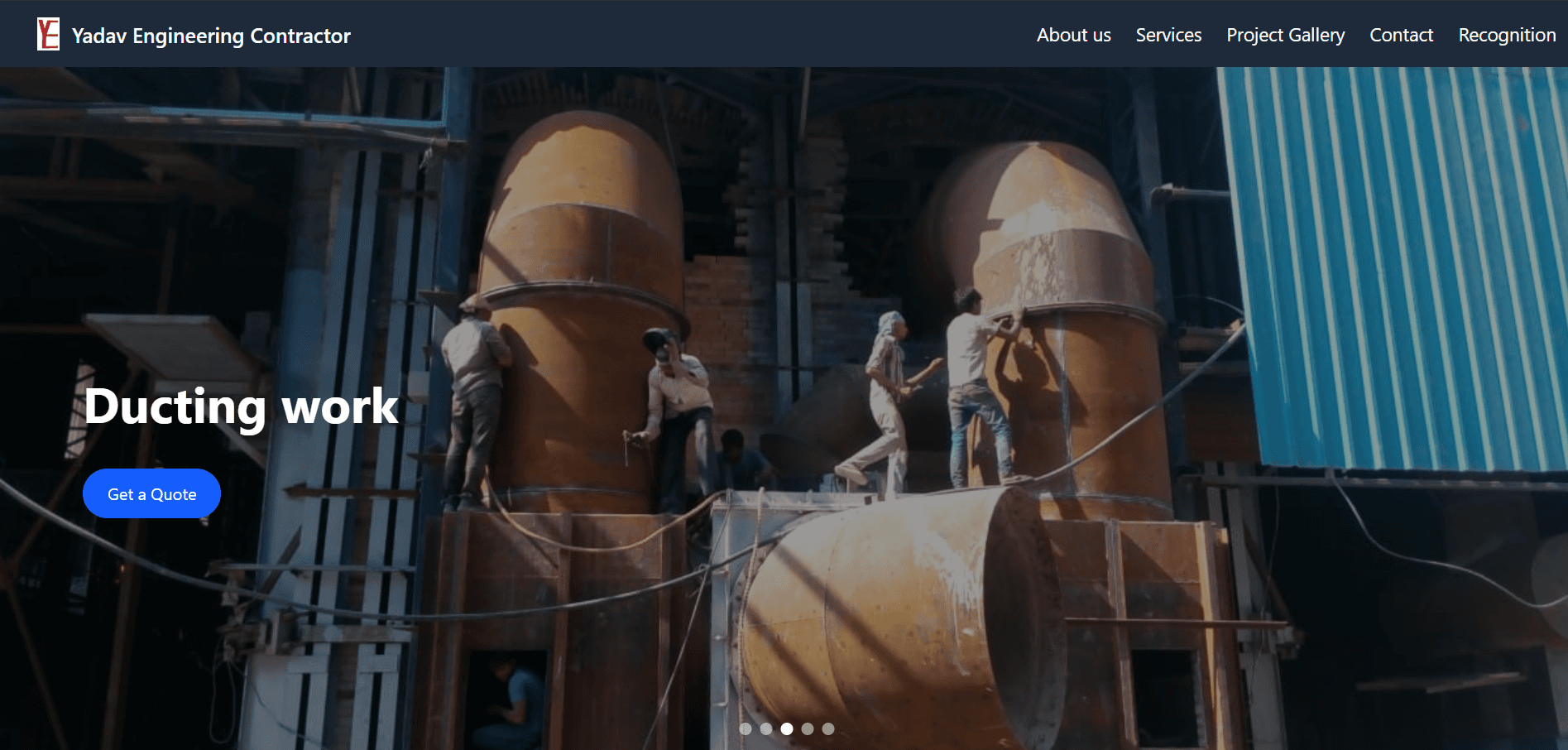 Fabrication Contractor Website